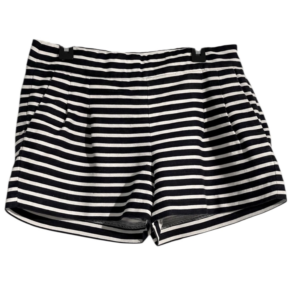 J Crew Navy Blue/White Stripe Shorts SZ 6 EUC